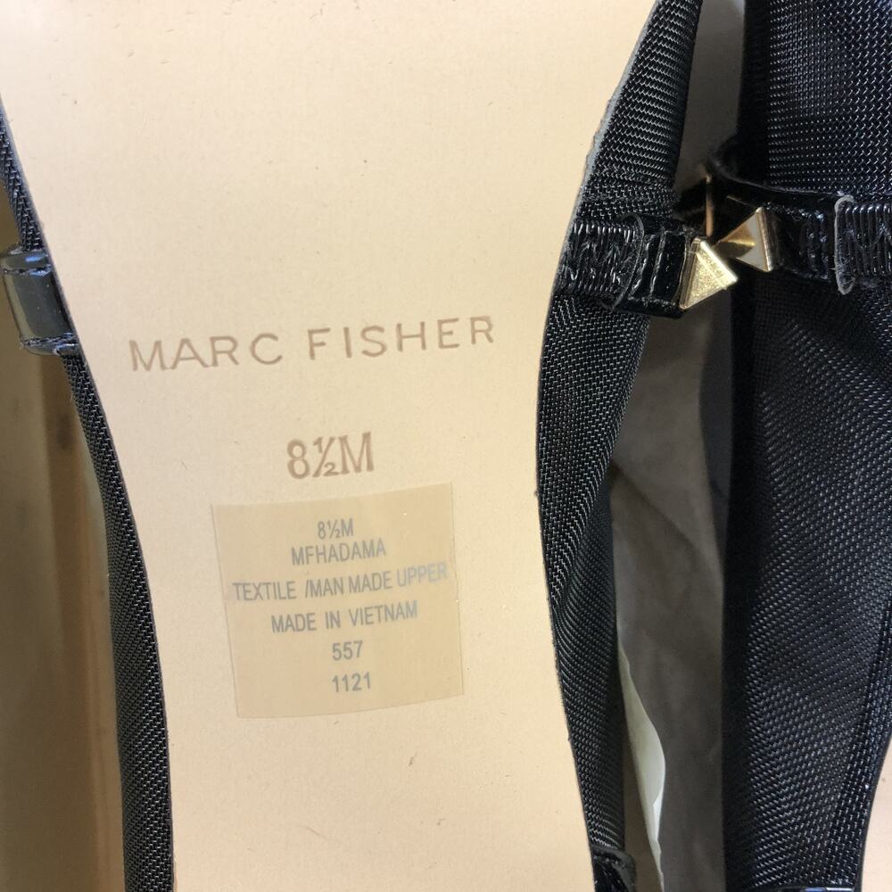 Marc Fisher NEW 8.5M Stiletto Studded Patent Leather Pointed Toe Heels Black - Picture 11 of 13